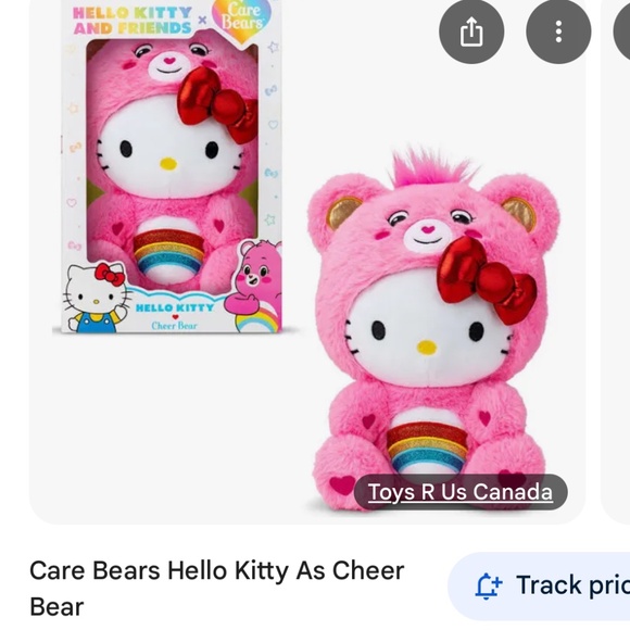 👀2/$20- Care Bears ❤️Hello Kitty as 🌈Cheer Bear - Picture 2 of 8